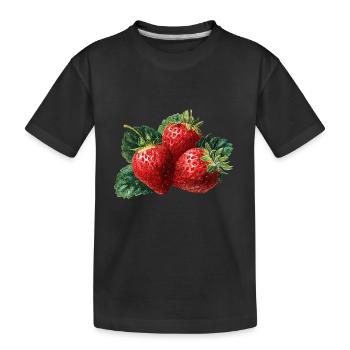 Fraise - T-shirt bio Premium Enfant - noir - Devant