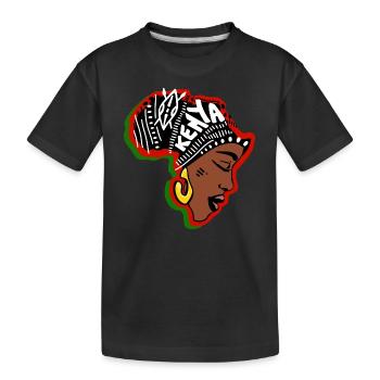 Kenia Kenianische Frau Muster Flagge Afrika Karte - Kinder Premium Bio T-Shirt - Schwarz - Vorne