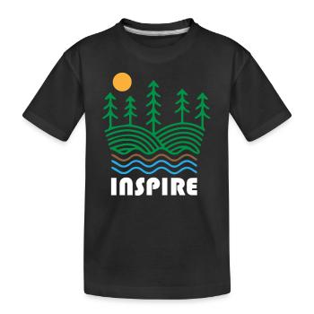 Les arbres, la terre, l’eau, inspirent la nature - T-shirt bio Premium Enfant - noir - Devant