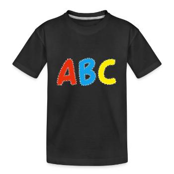 ABC- Schulstart, Schukind - Kids' Premium Organic T-Shirt - black - Front