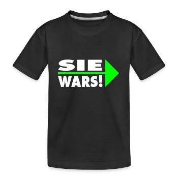 Sie wars! Partner- oder Partyshirt - Kinder Premium Bio T-Shirt - Schwarz - Vorne