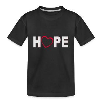 De l’espoir avec du cœur - T-shirt bio Premium Enfant - noir - Devant