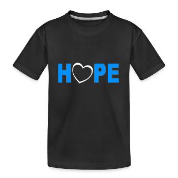 De l’espoir avec du cœur - T-shirt bio Premium Enfant - noir - Devant