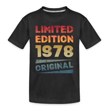 Limited Edition Birthday Party Vintage 1978 - Kids' Premium Organic T-Shirt - black - Front