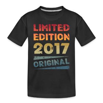 Limited Edition Geburtstag Party Jahrgang 2017 - Kinder Premium Bio T-Shirt - Schwarz - Vorne