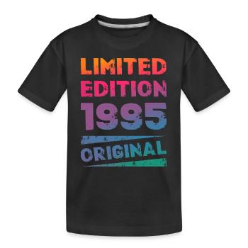 Limited Edition Birthday Party Vintage 1995 - Kids' Premium Organic T-Shirt - black - Front