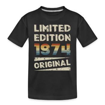 Limited Edition 50th Birthday Party Vintage 1974 - Kids' Premium Organic T-Shirt - black - Front