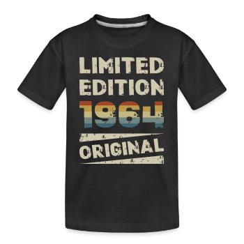 Limited Edition 60th Birthday Party Vintage 1964 - Kids' Premium Organic T-Shirt - black - Front