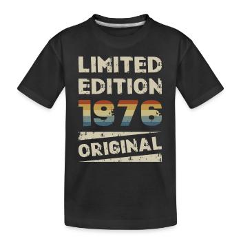 Limited Edition Birthday Party Vintage 1976 - Kids' Premium Organic T-Shirt - black - Front