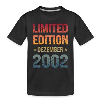 Fête d’anniversaire en édition limitée Vintage 2002 - T-shirt bio Premium Enfant - noir - Devant