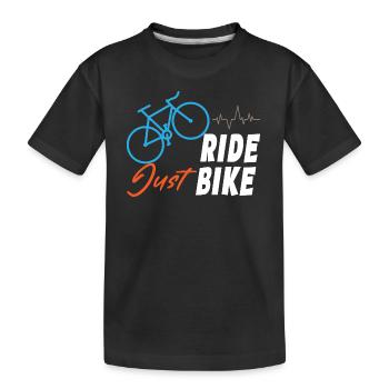 Just Ride Bike - Kids' Premium Organic T-Shirt - black - Front