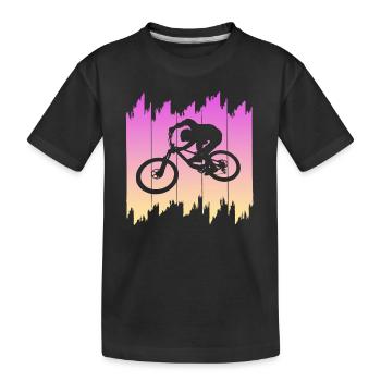 biken - Kinder Premium Bio T-Shirt - Schwarz - Vorne