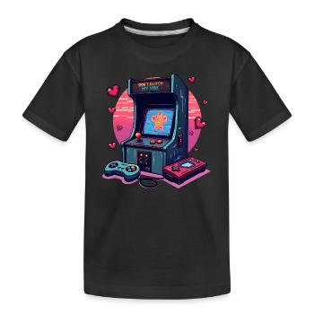 Don't Glitch my Vibe - Spieleautomat Games - Kinder Premium Bio T-Shirt - Schwarz - Vorne