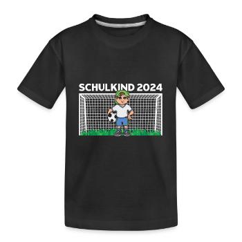 Inscription scolaire 2024 à l’école de football - T-shirt bio Premium Enfant - noir - Devant