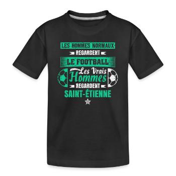 Saint-Étienne,football,socer,club,football, - Kids' Premium Organic T-Shirt - black - Front
