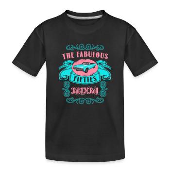 Die Fabelhaften Fünfziger Rock N' Roll 50er - Kinder Premium Bio T-Shirt - Schwarz - Vorne