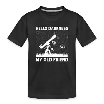 Télescope Astronomie Bonjour Ténèbres - T-shirt bio Premium Enfant - noir - Devant