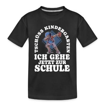 Einschulung 03 Zeichenfläche 7 Kopieren 4 - Kinder Premium Bio T-Shirt - Schwarz - Vorne