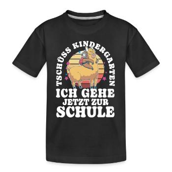 Einschulung 13 Zeichenfläche 7 Kopieren 15 - Kinder Premium Bio T-Shirt - Schwarz - Vorne