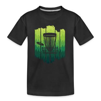 Discgolf Spieler Design Frisbees Disc Golfer - Kinder Premium Bio T-Shirt - Schwarz - Vorne