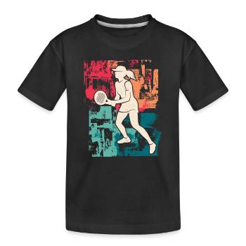 Padel Tennis Vintage Padel Tennis Femmes Padel - T-shirt bio Premium Enfant - noir - Devant