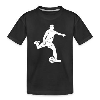 Football Silhouette Footballers Footballers - Kids' Premium Organic T-Shirt - black - Front