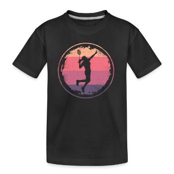 Badminton player Badminton Women's Badminton - Kids' Premium Organic T-Shirt - black - Front