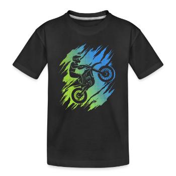 Motocross Bike Motorcyclists Children Motorcycle - Kids' Premium Organic T-Shirt - black - Front
