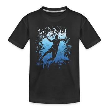 Handballer Handball Spiel Handballspieler - Kinder Premium Bio T-Shirt - Schwarz - Vorne