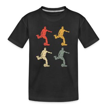 Soccer Player Retro Soccer Player Soccer Player - Kids' Premium Organic T-Shirt - black - Front
