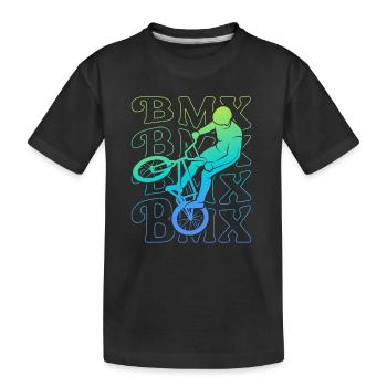 Vintage BMX Stunts Bike Kinder Fahrrad BMX Jungen - Kinder Premium Bio T-Shirt - Schwarz - Vorne
