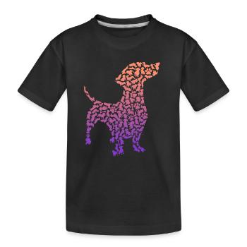 Dackel Mama Dachshund Liebhaber Frauen Teckel - Kinder Premium Bio T-Shirt - Schwarz - Vorne