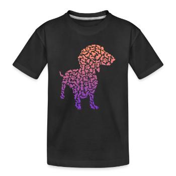 Dackel Mama Dachshund Besitzer Kinder Teckel - Kinder Premium Bio T-Shirt - Schwarz - Vorne