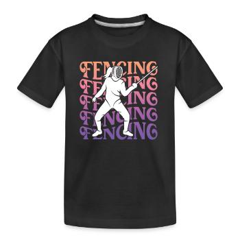 Fencer Fencing Master Fencing Ladies Girls Fencing - Kids' Premium Organic T-Shirt - black - Front
