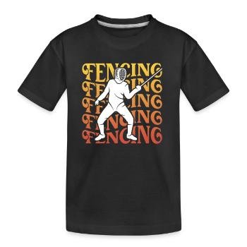 Fencer Fencing Master Fencing Women Men Fencing - Kids' Premium Organic T-Shirt - black - Front