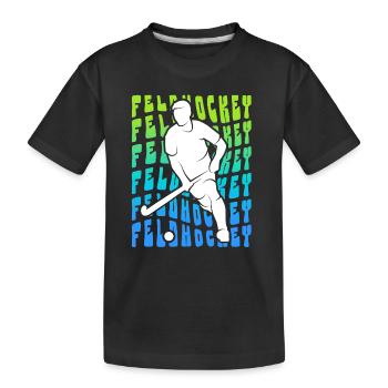 Joueur de hockey Vintage hockey sur gazon enfants Hockey - T-shirt bio Premium Enfant - noir - Devant