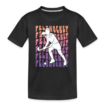 Hockey Vintage Hockey sur gazon filles joueuse de Hockey - T-shirt bio Premium Enfant - noir - Devant
