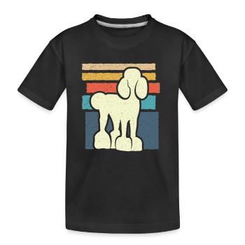 Pudel Liebhaber Hunde Besitzer Jungen Hund Pudel - Kinder Premium Bio T-Shirt - Schwarz - Vorne