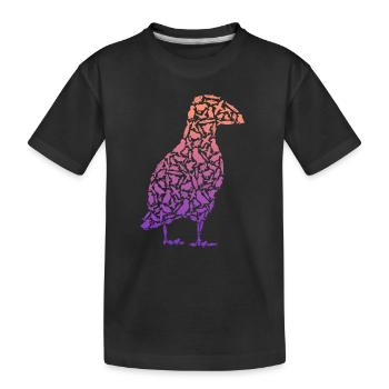 Puffin Puffin Ladies Puffin - Kids' Premium Organic T-Shirt - black - Front