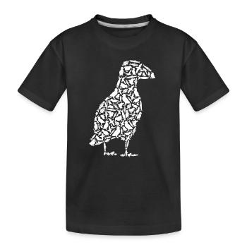 Puffin Puffin Girl Puffin - Kids' Premium Organic T-Shirt - black - Front