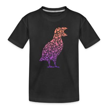 Puffin Puffin Puffin Puffin Girl - Kids' Premium Organic T-Shirt - black - Front