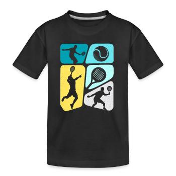 Padel Tennis Enfants Padel Garçons - T-shirt bio Premium Enfant - noir - Devant