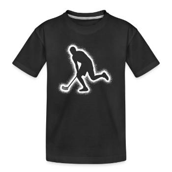 Floorball Floorball Salibandy Men's Innebandy - Kids' Premium Organic T-Shirt - black - Front