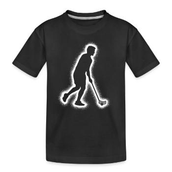 Floorball Floorball Innebandy Enfant Hockey Homme - T-shirt bio Premium Enfant - noir - Devant