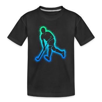Hockey sur gazon Hockey Enfants Garçons Joueurs de hockey - T-shirt bio Premium Enfant - noir - Devant