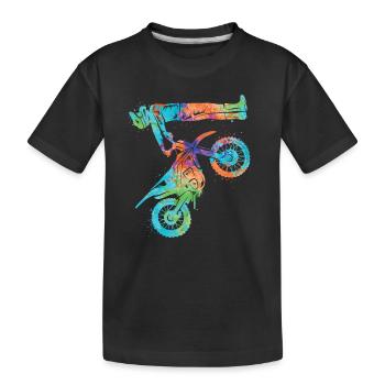Dirt Biker Dirt Bike Enfants Motocross Bike Filles - T-shirt bio Premium Enfant - noir - Devant