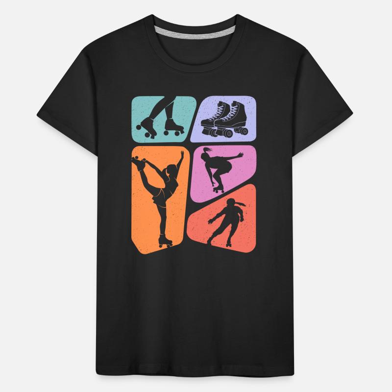 Roller Skates Roller Skating Roller Skate Girls Kids' Premium Organic T-Shirt