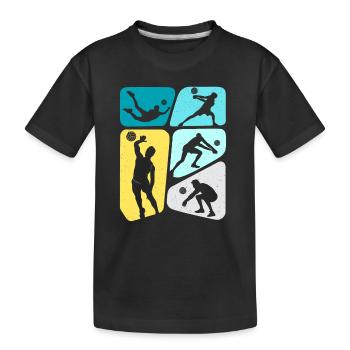 Volleyball Spieler Kinder Volleyballer Jungen - Kinder Premium Bio T-Shirt - Schwarz - Vorne