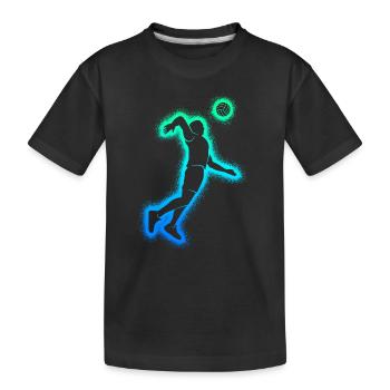 Volley-ball Joueurs de volley-ball Hommes Joueurs de volley-ball - T-shirt bio Premium Enfant - noir - Devant