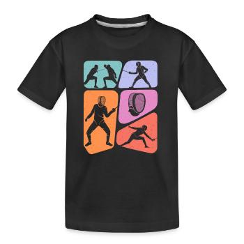 Fencing Fencing Fencing Sports Swords Kids Fencing - Kids' Premium Organic T-Shirt - black - Front